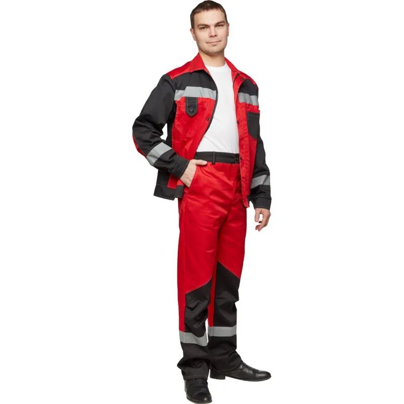 Костюм летний муж л21-КБР крас/чер (р.60-62) 182-188 (серия Л)