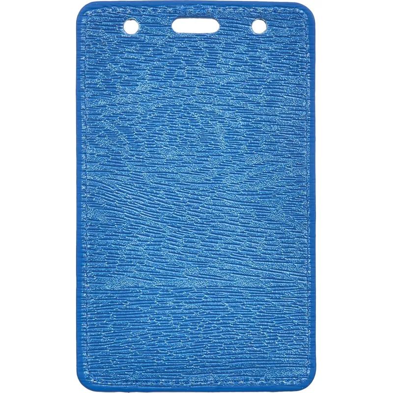 Бейдж Promega office вертик. 54х90, синий металлик, PU, Т-814V