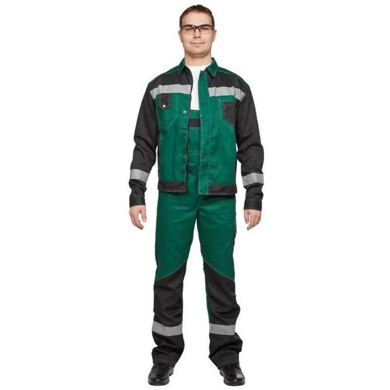 Костюм летний муж л21-КПК зел/чер (р.48-50) 170-176 (серия Л)