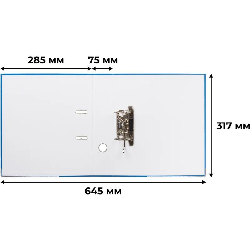 Папка-регистратор ATTACHE(ПВХ+бум)с мет.уголком,75мм,cиний, ПБП1,карм.кор
