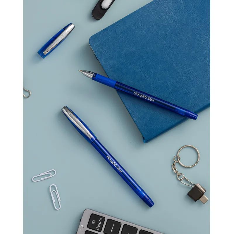 Ручка шариковая неавтомат. Unomax/Unimax UltraGlideSteelсин,масл,манж