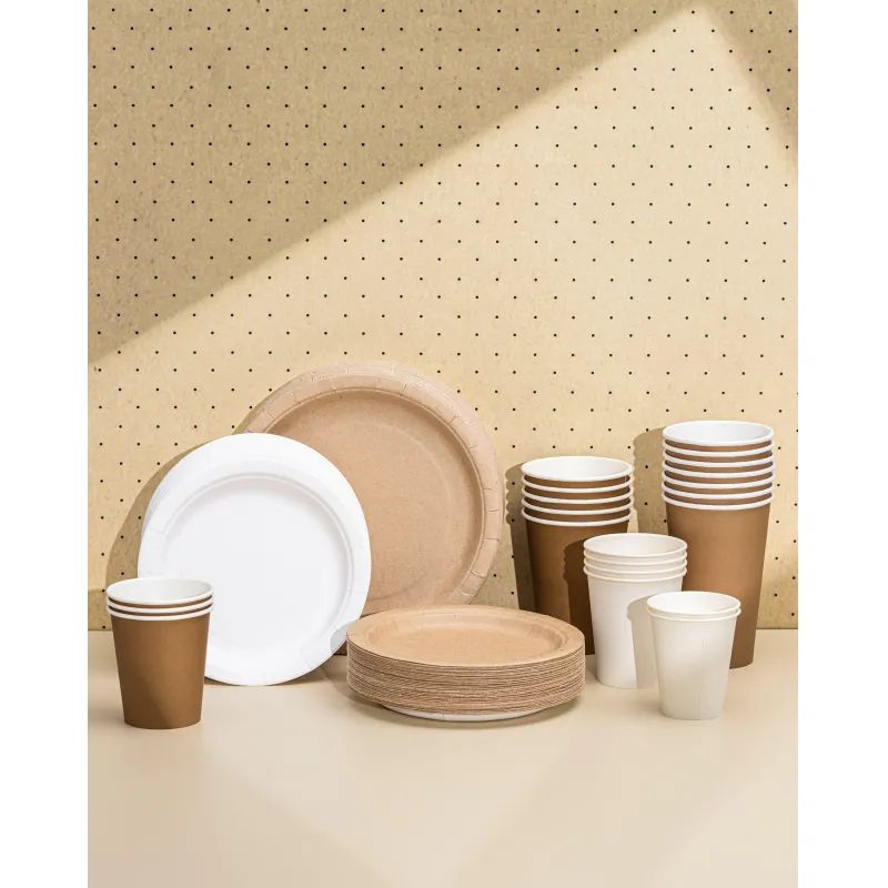 Стакан одноразовый бум 1-сл. d-90мм 400мл Крафт 50шт/уп (SP16S)