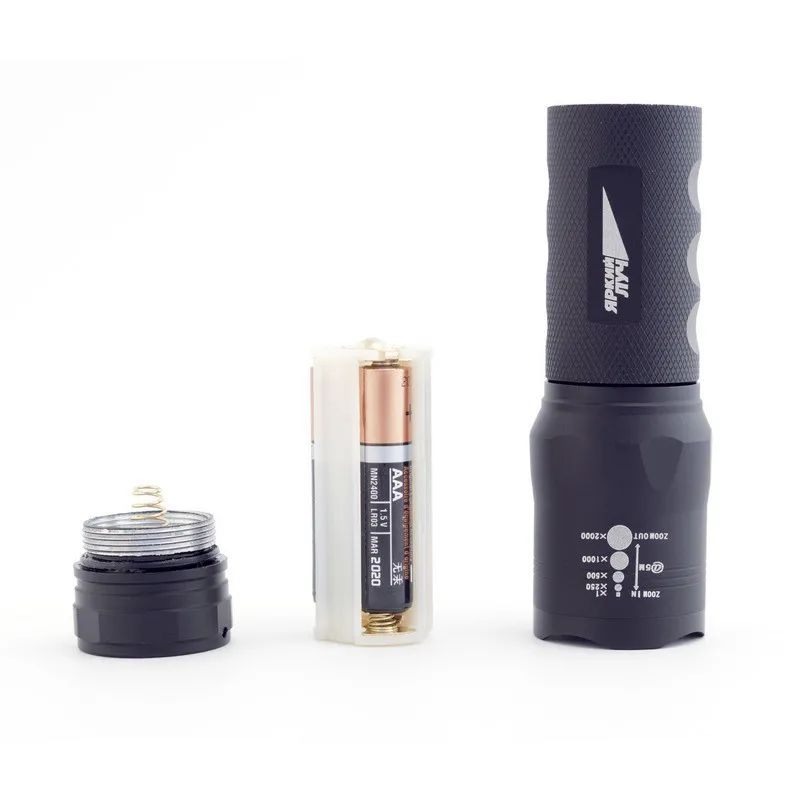 Фонарь ЯРКИЙ ЛУЧ T4 Focus v.2 алюмин. корпус, 3 реж.,  3xAAA