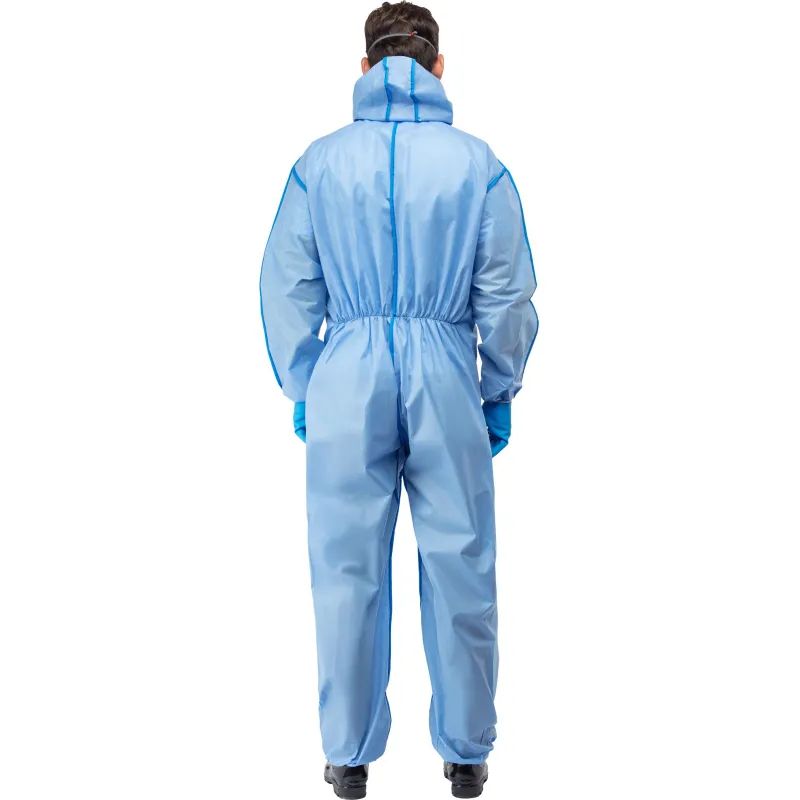 Комбинезон одноразовый защитный с капюшоном SafeGard76 синий р-р L (ESB428)