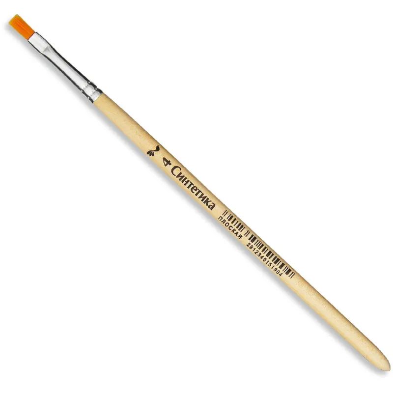 Кисть №1School синтетика №4 плоская