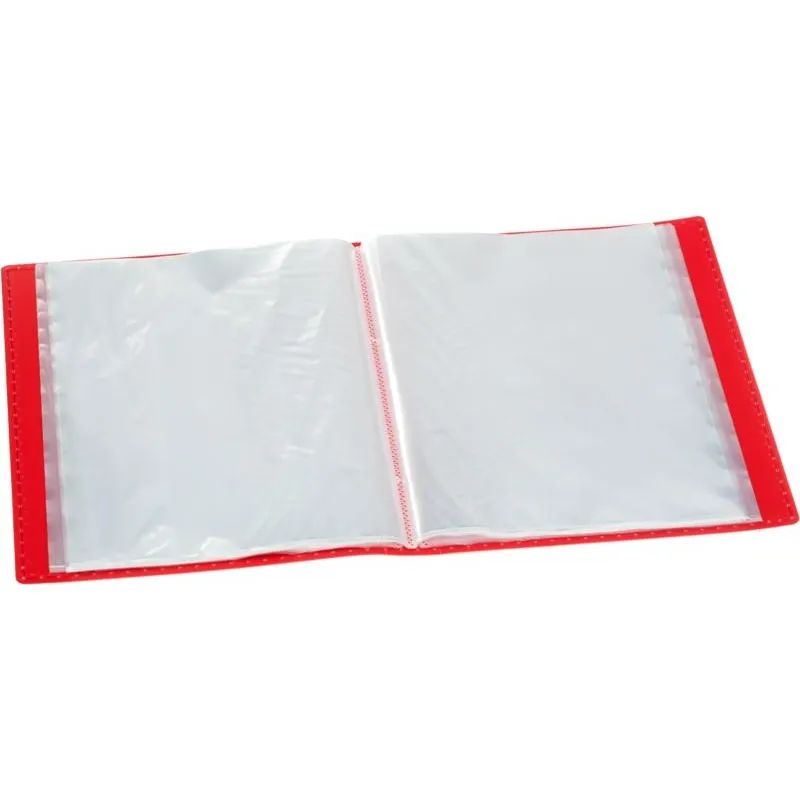 Папка файловая на 80 файлов в коробе красный