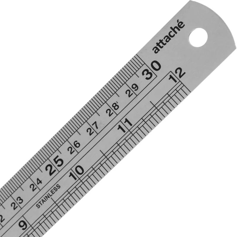 Линейка металлическая 30см Attache  (12х1 )