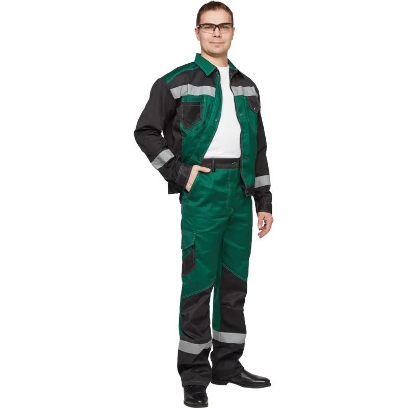 Костюм летний муж л21-КБР зел/чер (р.60-62) 182-188 (серия Л)