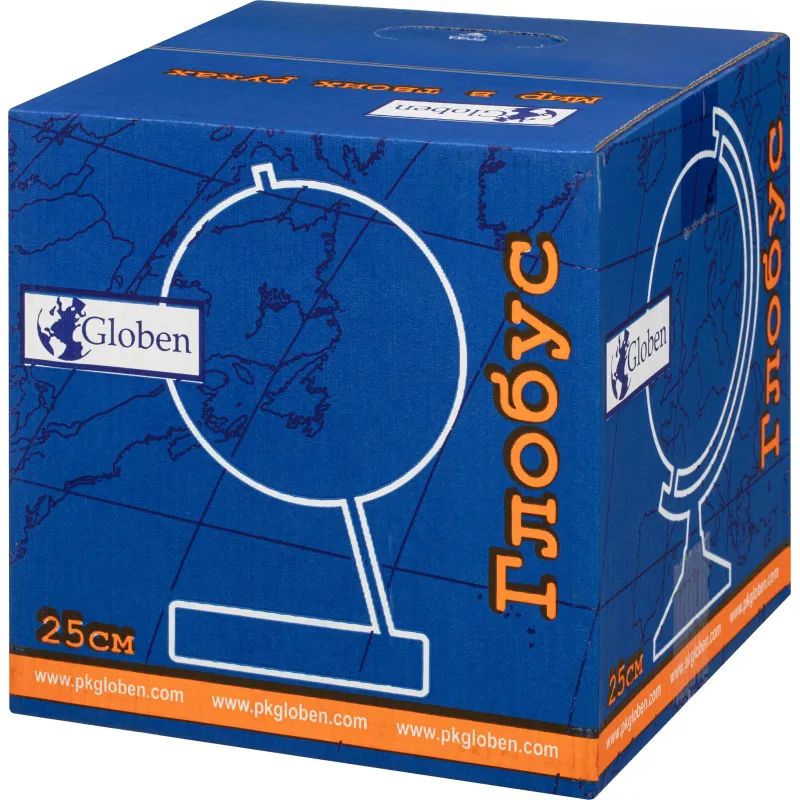 Глобус Физико-политический с подсв. рельефный,250мм, Ке022500195