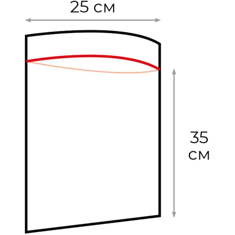 Пакет с замком (Zip Lock) 25x35 см., 35мкм, 100 шт/ ЭКОНОМ
