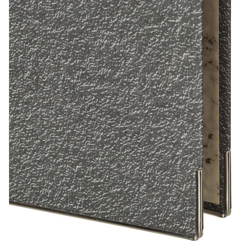 Папка-регистратор 50мм с мет.уг.мрамор ч/б, в уп.10шт,бум./бум