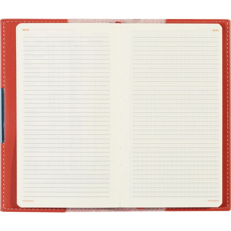 Еженедельник недатированный красный А6  METROPOL, 3-492/02