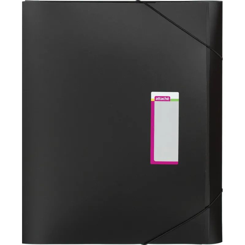 Папка на резинках Attache пластиковая А3, шир. кор. 30 мм, черный