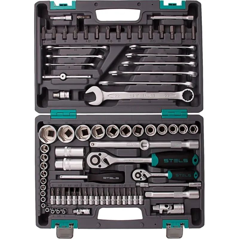 Набор инструмента STELS, CrV, 82 предмета, кейс(14105)
