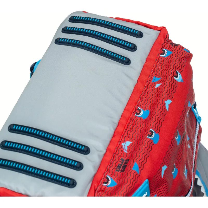 Рюкзак школьный Milan Shark Attack красно-серый, 41х30х18 см,624605SRT