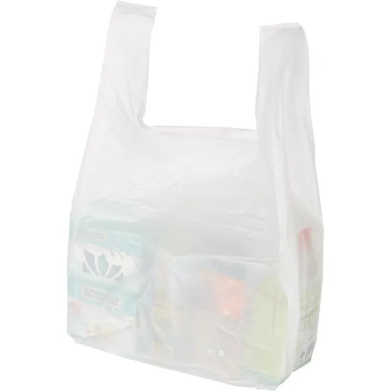 Пакет-майка 38+20х68 15мкм, 100шт/уп, белый S