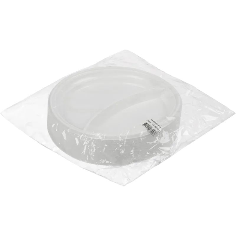 Тарелка одноразовая d-205мм, 2-х секционная белая, ПС 100шт/уп