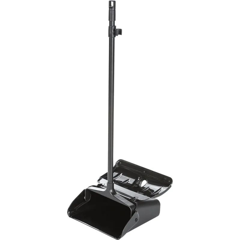 Комплект для уборки совок 30см с крышкой+щетка 15см алюм.ручка 75см