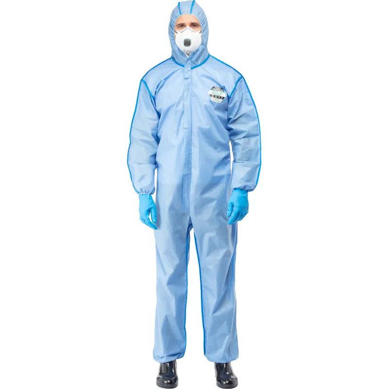 Комбинезон одноразовый защитный с капюшоном SafeGard76 синий р-р М (ESB428)