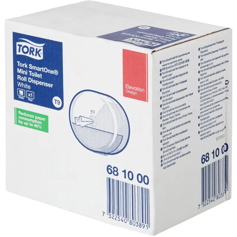 Диспенсер для туалетной бумаги Tork SmartOne T9 мини 681000 белый