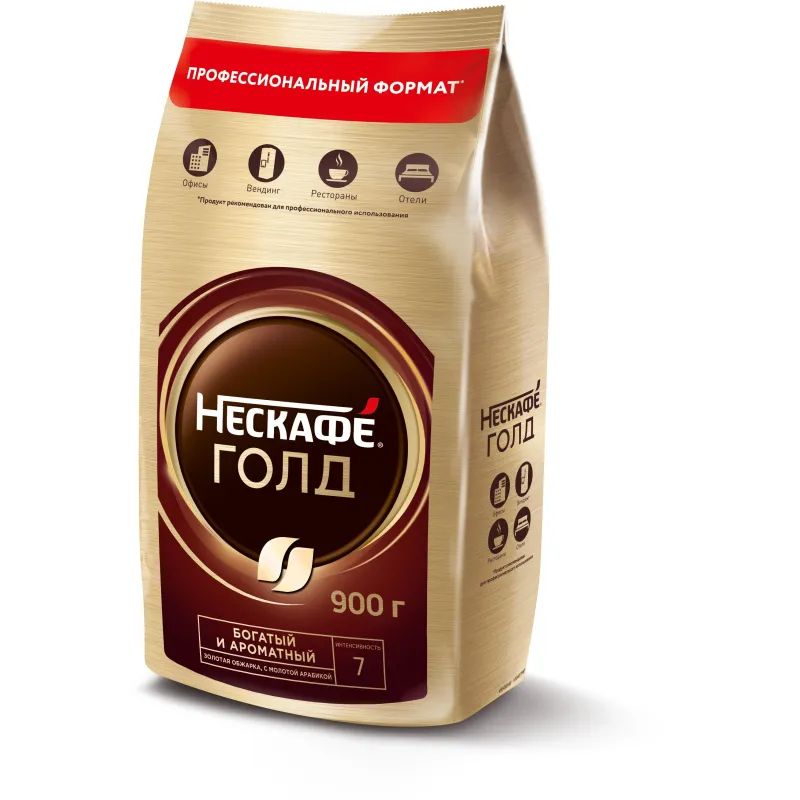 Кофе Nescafe Gold раств.субл.900г пакет