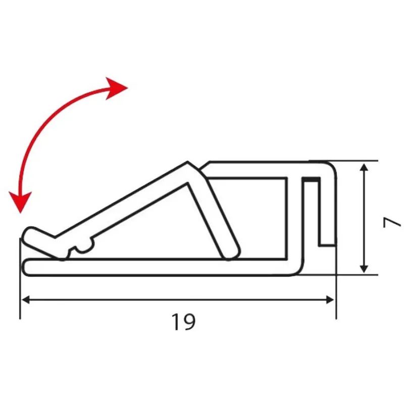 Ценникодержатель пластиковых подвесных профилей для плакат