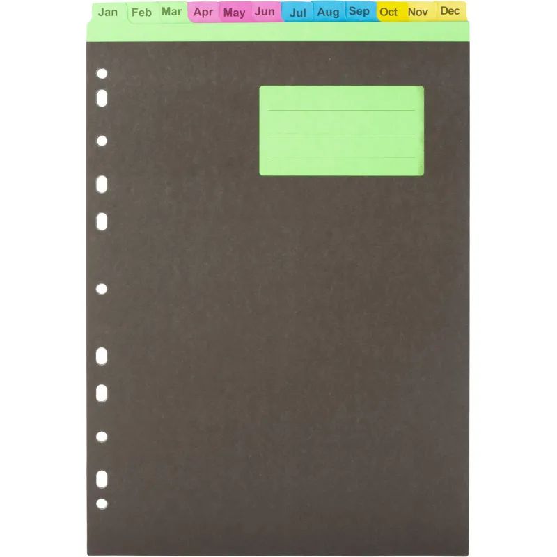 Разделитель листов с индексами Jan-Dec Attache Selection, А4, картон