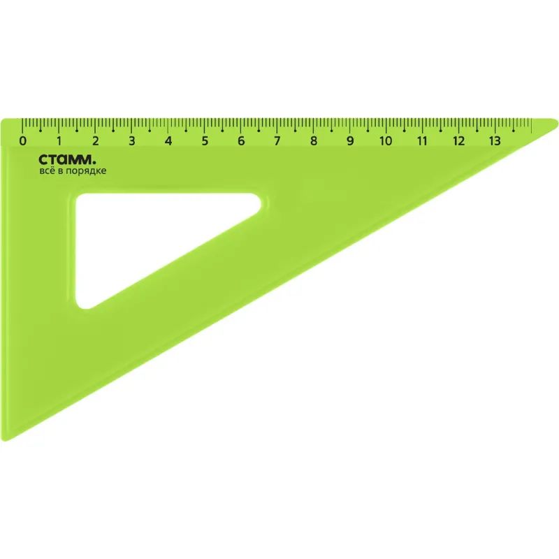 Треугольник 13 см угол 30 градусов NEON Cristal цвет ассорти ТК-33