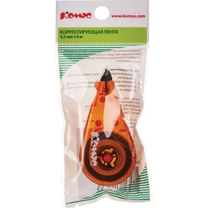 Корректирующая лента 4,2мм х 6м Комус &#039;CT-604