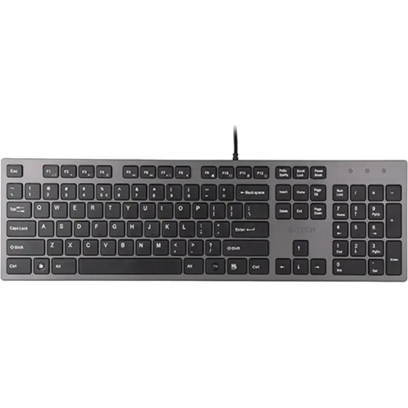 Клавиатура A4 KV-300H серый/черный USB slim