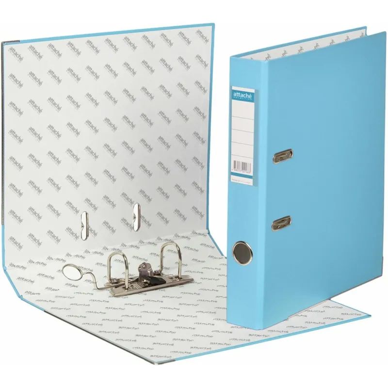 Папка-регистратор ECONOMY PLUS 50мм, голубой, ПБП1,карм.кор.,мет.уг