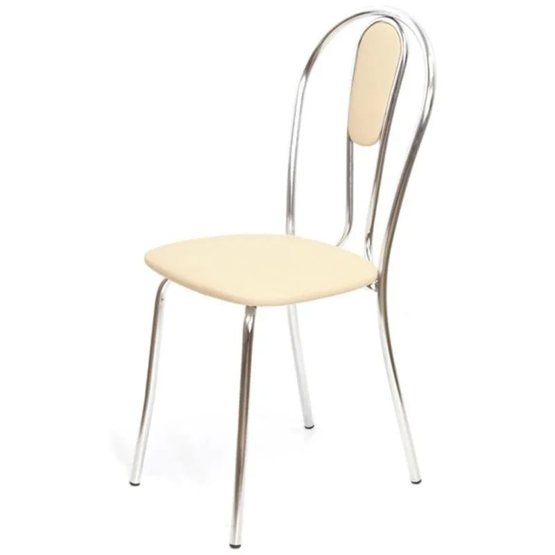 Стул для столовых UP_Венус М каркас хром, к/з бежевый Z21