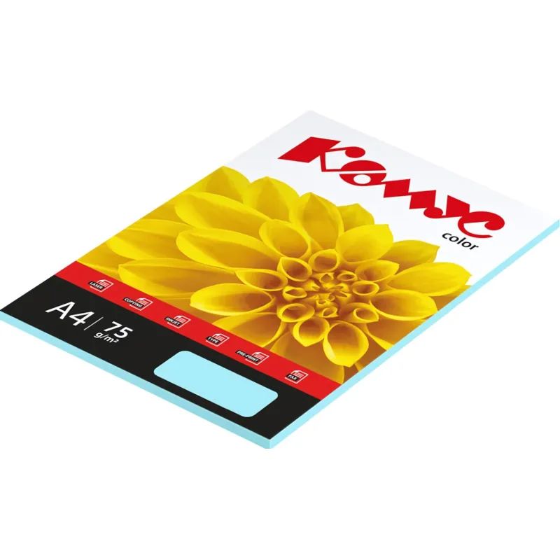 Бумага цветная Комус Color (океан пастель), 80г, А4, 50 л.
