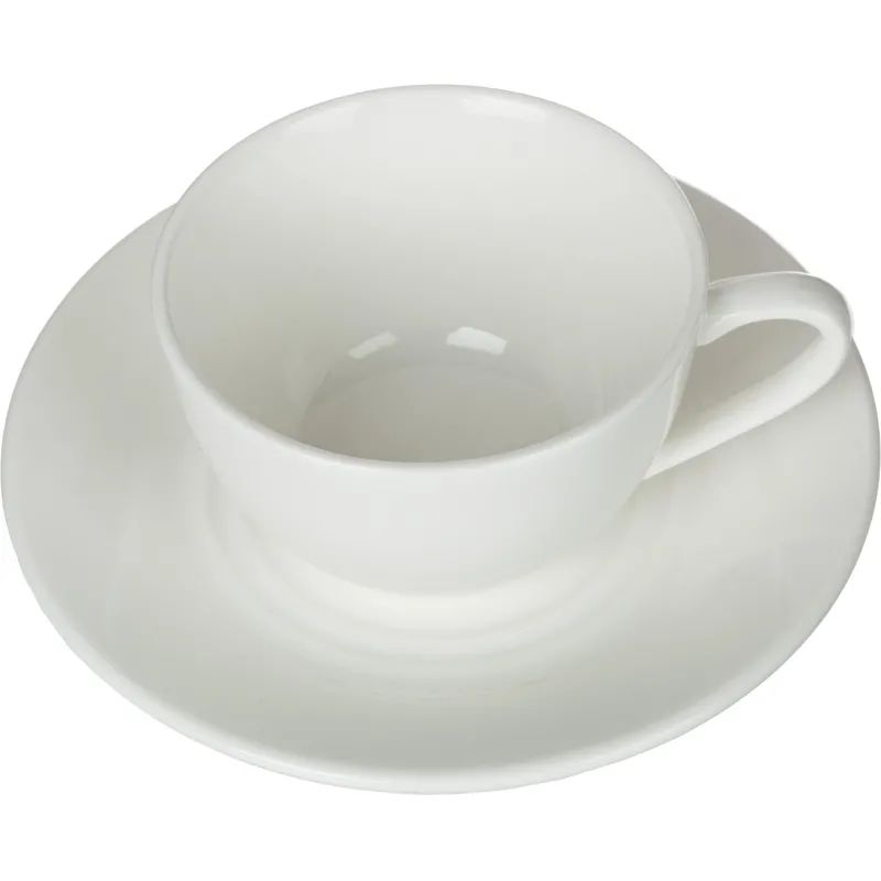 Кофейная пара Wilmax белая, фарфор, чашка 180 мл., WL-993001