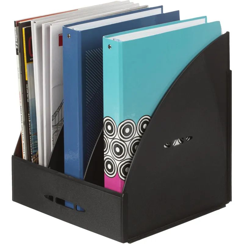 Лоток вертикальный для бумаг Attache сборный черный 3 отд., 240мм