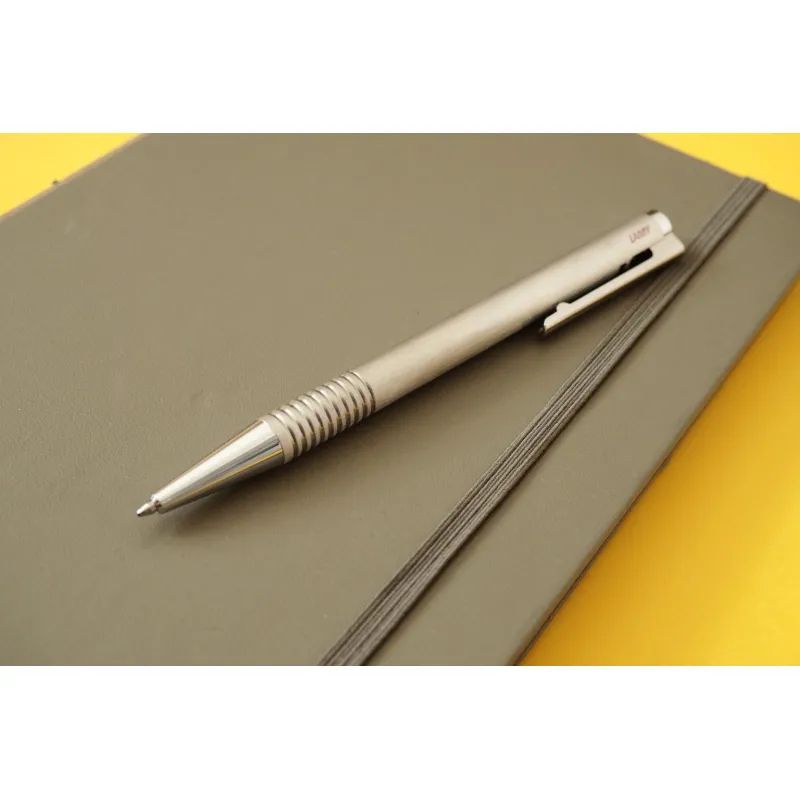 Ручка шариковая автоматическая LAMY 206 logo, Матовая сталь, M16, 4026752