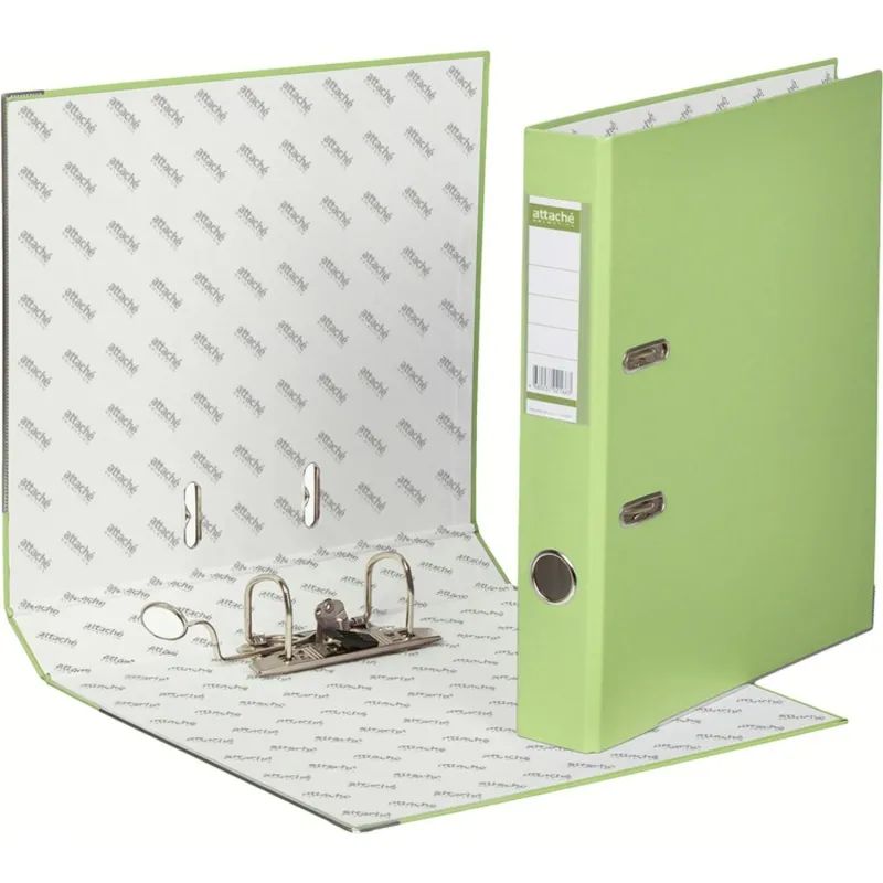 Папка-регистратор ECONOMY PLUS 50мм, лайм, ПБП1, карм.кор.,мет.уг