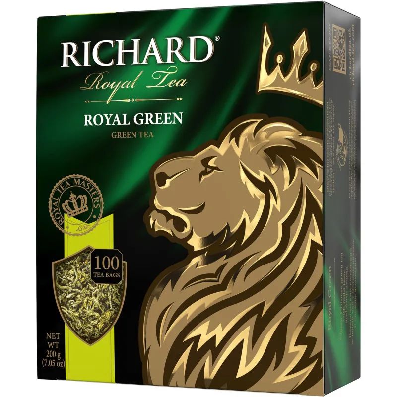 Чай Richard Royal Green зеленый, 100 пакетиков