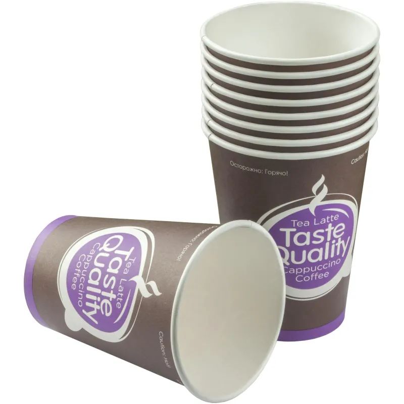 Стакан одноразовый бум однослойный d-90мм 300мл TasteQuality 50шт/уп