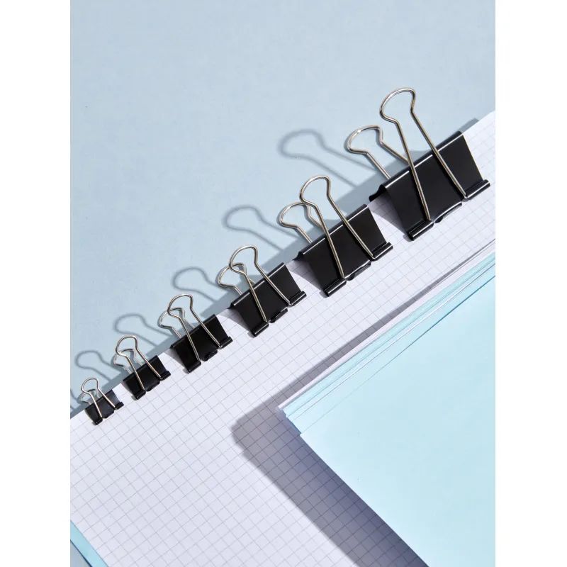 Зажимы для бумаг 15мм 12шт./уп. Комус, в картонной коробке