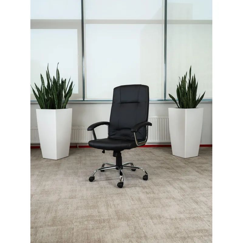 Кресло BN_Dp_Руководителя EChair-524 TPU к/з черный, хром