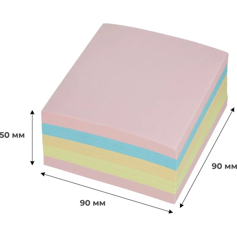 Блок для записей ATTACHE запасной 9х9х5 разноцветный 80г