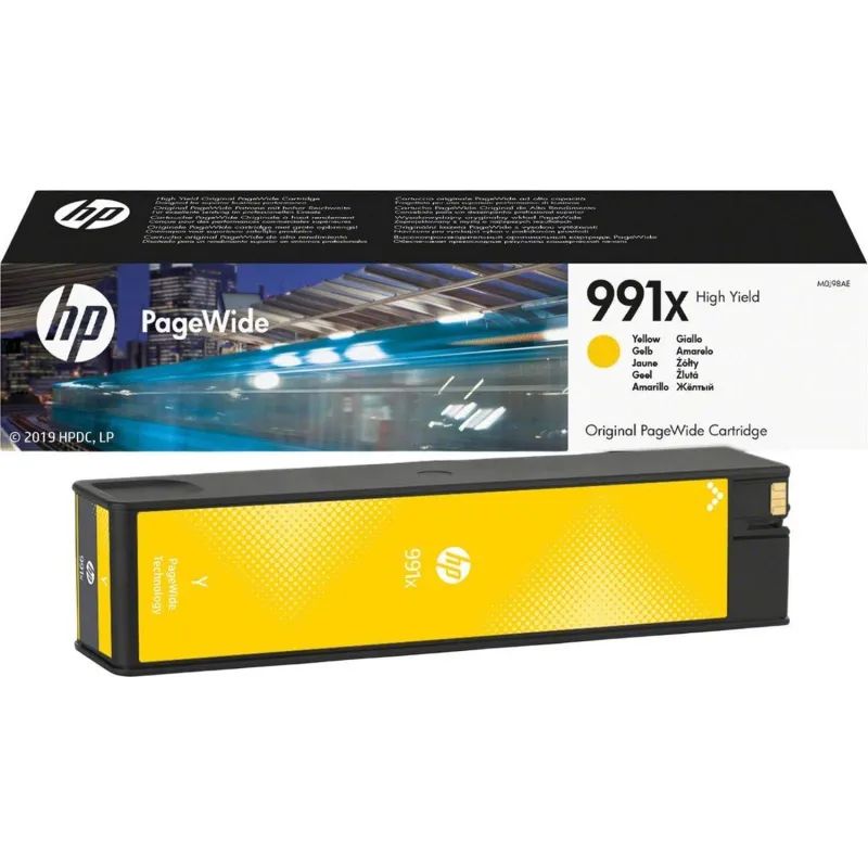 Картридж струйный HP 991X M0J98AE жел. пов.емк. для PW Pro 750/772/777