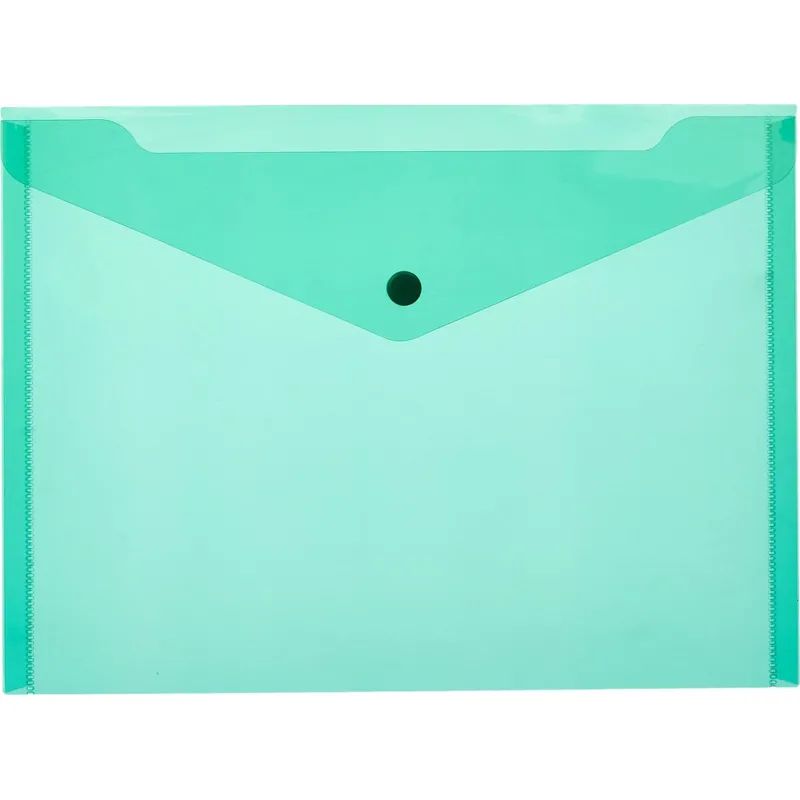 Папка-конверт на кнопке В5, 282x209мм, 180 мкм, Attache  ассорти, 10шт.уп