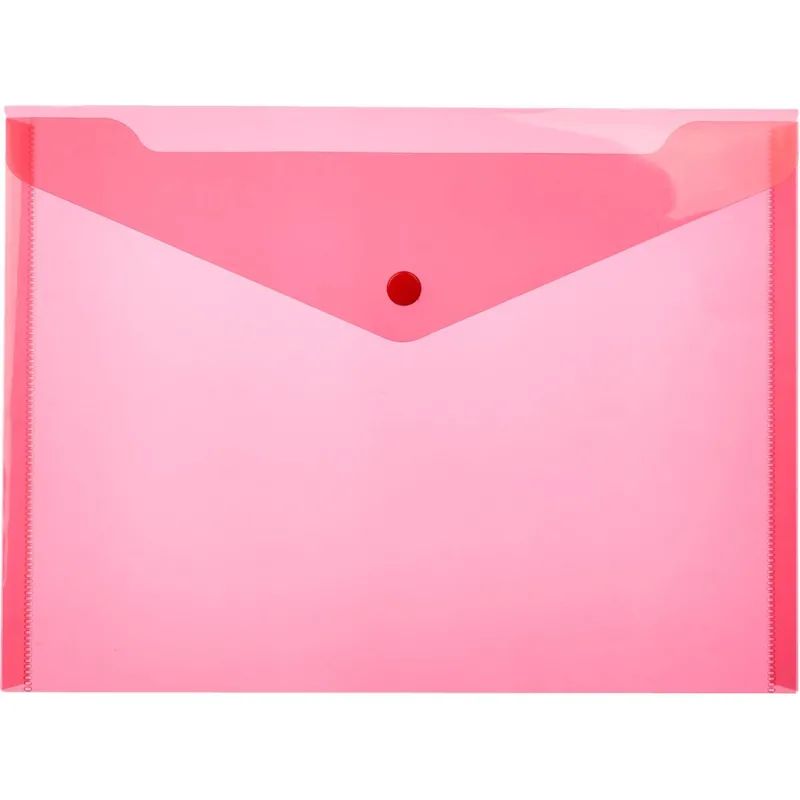 Папка-конверт на кнопке В5, 282x209мм, 180 мкм, Attache  ассорти, 10шт.уп