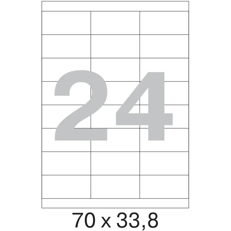 Этикетки самоклеящиеся  70х33,8 мм / 24 шт. на лис А4 (100 л