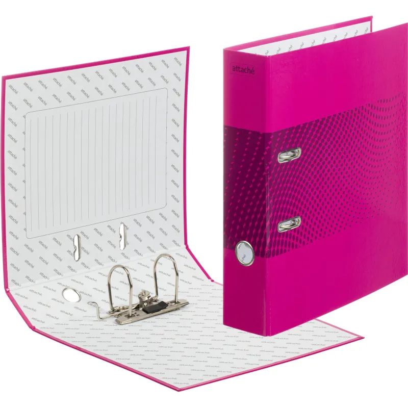 Папка-регистратор Attache Digital, розовый. лам.карт./бум.,75мм