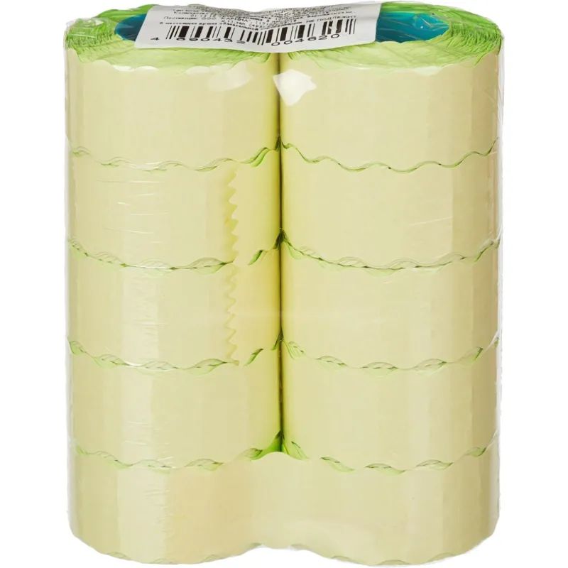 Этикет-лента 26х12 зел волна 1000шт/рул 10рул/уп