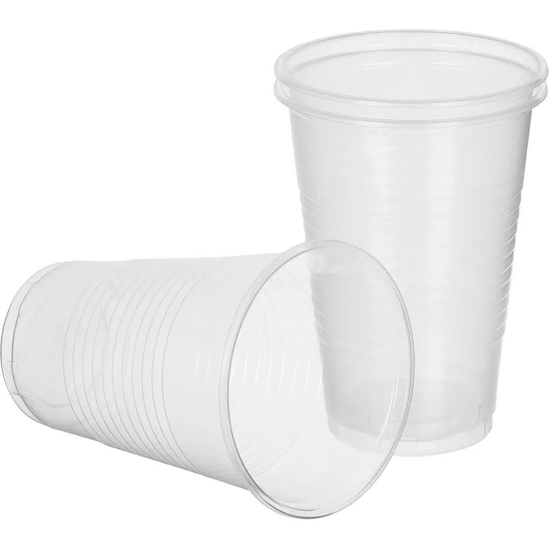 Стакан одноразовый 200мл прозр., для хол/гор.,  бюджет, КОМУС ПП100шт/уп