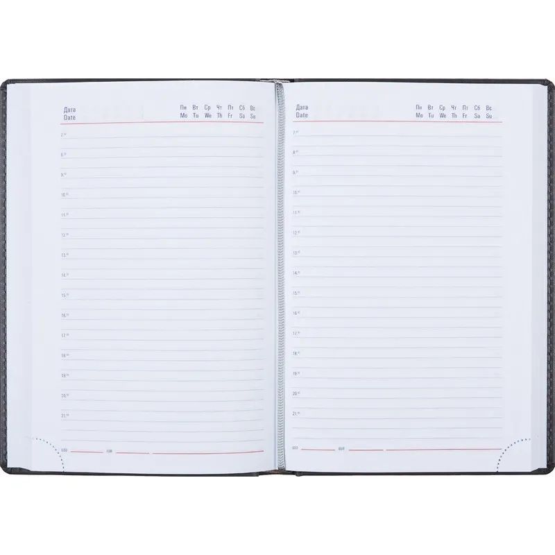 Ежедневник недатированный серый,А5,143х210мм,176л,ATTACHE Сиам